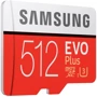 Карта пам'яті Samsung 512GB microSDXC Class 10 UHS-I U1 Evo Plus + adapter (MB-MC512HA / RU): Обсяг 512 ГБ