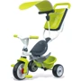 Велосипед Smoby трехколесный с козырьком багажником и сумкой зеленый (741100)