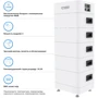 Дополнительный аккумулятор для инвертора Dyness LiFePO4 5xHV9637 480V 37Ah 17.76kWh BMS (Tower T17): Емкость, Ач 37