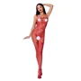 Ажурный бодистокинг с интимными вырезами Passion BS076 red