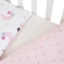 Змінне ліжко Twins Comfort Soft (фланель) 3010-TS-08, Stars pink, білий/рожевий