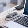 Адаптер Baseus Adapter USB-C to 3xUSB3.0+HDMI+USB-C Deep Gray (CAHUB-BZ0G): Дополнительные разъемы USB-C, HDMI, USB OTG
