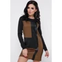 Платье FashionUp PL-1675A 42 коричневое повседневное до середины бедра
