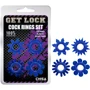Набор из 4 эрекционных колец Chisa Get Lock Cock Rings Set Blue