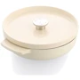 Сотейник чугунный с крышкой KitchenAid 26 см 2.77 л миндальный крем (CC009010-001)