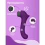 Вакуумный стимулятор клитора с подогревом Сатисфакер, 19х3 см (фиолетовый)