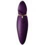 Вибратор 2в1 с язычком Zalo - Hero Twilight Purple (кристалл Swarovski)