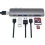 Адаптер Satechi Adapter USB-C to Dual USB-C+2xUSB3.0+micro SD+SD+HDMI Space Grey (ST-CMBPM): Додаткові роз'єми SD+TF Card, HDMI, USB OTG, USB-C