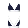 Спортивный топ с двойными бретелями Passion PS007 TOP navy blue, size XL