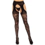 Колготки Leg Avenue Eyelet lace suspender hose Black One Size