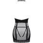 Эротическая сорочка с открытой грудью Obsessive Lacrisia black XL/2XL