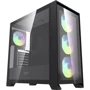 Корпус DarkFlash DRX90 Glass Black: Матеріал передній панелі пластик и закаленное стекло