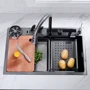 Кухонна мийка Lefton Workstation Kitchen Sink Set Digital Temperature Display KS2205 (SK019-G): Кількість чаш 1