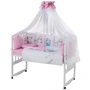 Постельный комплект Babyroom Bortiki Print-08 Совы розовый (680729)