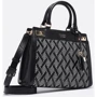 Сумка жіноча GUESS KATEY LUXURY SATCHEL чорна (HWWR7870260-BLA): Фактура Матовая, Плетеная