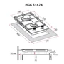 Варочная поверхность газовая Perfelli HGG 31424 WH фото 6