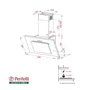 Вытяжка Perfelli DN 6671 A 1000 BL: Тип воздухоочистителя Рециркуляция, Отвод