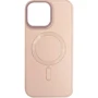 Чехол для iPhone TPU Case Bonbon Leather Metal Style with MagSafe Light Pink for iPhone 15 Pro Max
