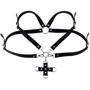 Портупея с фиксатором Women's PU Leather Chest Harness Caged Bra RED
