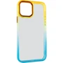 Чехол для iPhone TPU Case TPU+PC Fresh Sip Turquoise/Orange for iPhone 12 / 12 Pro