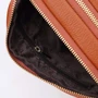 Женская сумка через плечо Borsa Leather коричневая (K11906br-brown): Фактура Матовая, Зернистая