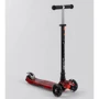 Самокат MAXI "Best Scooter" 4 колеса PU, СВЕТ, трубка руля алюминиевая Black/Red (102018)