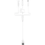 Кабель Hoco USB Cable to Lightning/microUSB/USB-C X1 1m White
