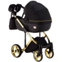 Коляска 2 в 1 Adamex Luciano Polar (Gold) Q85 чорний - чорна шкіра (видавлені точка) (623376): Можливість встановлення люльки є