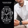 Аксесуар для Watch Rubber TPU Strap with Stainless Stell Case Black/Silver (FLS181108) для Apple Watch 44/45/49mm Ultra фото 7