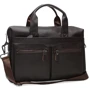 Чоловіча сумка месенджер Borsa Leather коричнева (K18612-brown): Фактура матова, Зерниста