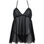 Пеньюар ECO Passion KERRIA CHEMISE black XXL/XXXL