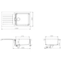 Кухонная мойка SCHOCK PRIMUS D100 L Onyx-10 (24056010): Форма Прямоугольная