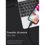 Кабель T-PHOX Cable USB-C to Lightning Speed 1m Black (T-LC811 Black) фото 4