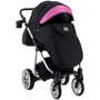Коляска 2 в 1 Adamex Hybryd Plus Polar (Chrome) BR607 чорний (різнокольоровий люрекс) - яскраво-рожева шкіра (видавлені точка): Ширина шасі 61.5