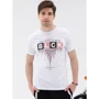 Футболка ISSA PLUS GN4-17 XL белая с принтом