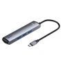Адаптер Baseus Adapter USB-C to 3xUSB3.0+HDMI+USB-C+RJ45 Gray (CAHUB-J0G)