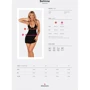 Сорочка Obsessive Selinne chemise & thong XS/S Black