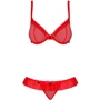 Эротический комплект с рюшами Obsessive 827-SET-3, L/XL