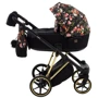 Универсальная коляска 2 в 1 Adamex Porto Special Edition Gold Flowers-1 черная (625663): Количество блоков 2