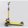 Самокат триколісний Best Scooter складаний алюмінієвий кермо, 3 колеса PU зі світлом Yellow / Grey (102028): Конструкція рами складна