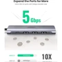 Адаптер Ugreen Adapter CM136 USB-C to 3xUSB 3.0+HDMI+USB-C Space Gray (70495) фото 4