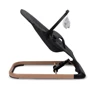 Крісло-гойдалка Kidwell LARO Black/Wooden: Додаткові зручності Система складывания, Ремни безопасности, Изменение наклона, дуга с игрушками