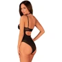 Прозрачное боди Obsessive Selinne teddy XS/S Black