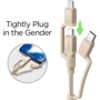 Кабель Spigen USB Cable to Lightning/microUSB/USB-C Essential C10i3 1.5m Gold (000CB23018): Длина 1.5 м