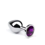 Анальна пробка обтяжена CRYSTAL Silver Amethyst, L