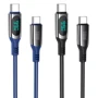 Кабель Hoco Cable USB-C to USB-C S51 3A 100W 1.2m Blue: Длина 1.2 м