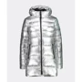 Куртка CMP Woman Parka Fix Hood 30K3506-U303 42 (34) серебристая зимняя с капюшоном