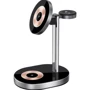 Зарядное устройство WIWU Wireless Charger Stand MagSafe Wi-W003 Black for iPhone 16 I 15 I 14 I 13 I 12 series and Apple Watch: Количество USB-портов нет
