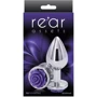 Анальная пробка Ns Novelties - Rose Buttplug S (серебристая с фиолетовым)
