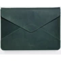 INCARNE Handmade Leather Cover Magnetic Message Green for MacBook Air 15" M3 | M2 (2024 | 2023)